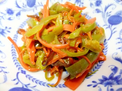 美味しい~♪ ピーマン と ニンジン の きんぴら